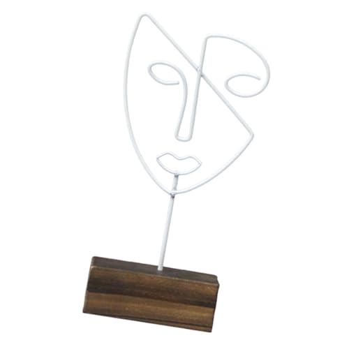 SOLUSTRE Kunstschmuck Esstisch Mittelstücke Tischdeckel für Tisch minimalistische Figur Sachen Ohrringe abstrakte Metallcharakterstatue Abstrakte Linie Metall -Ornamente hölzern Weiß SOLUSTRE Kunstschmuck Esstisch Mittelstücke Tischdeckel für Tisch minimalistische Figur Sachen Ohrringe abstrakte Metallcharakterstatue Abstrakte Linie Metall -Ornamente hölzern Weiß von SOLUSTRE