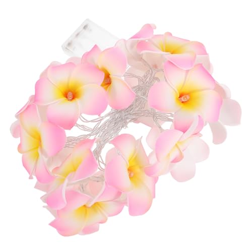 SOLUSTRE LED Flower String Light Warmweiß Dekorative Batterielose LED Lichterkette mit Realistischer Frangipani Blume Langlebig und Vielseitig für Hochzeit Garten Party Innenbereich und von SOLUSTRE