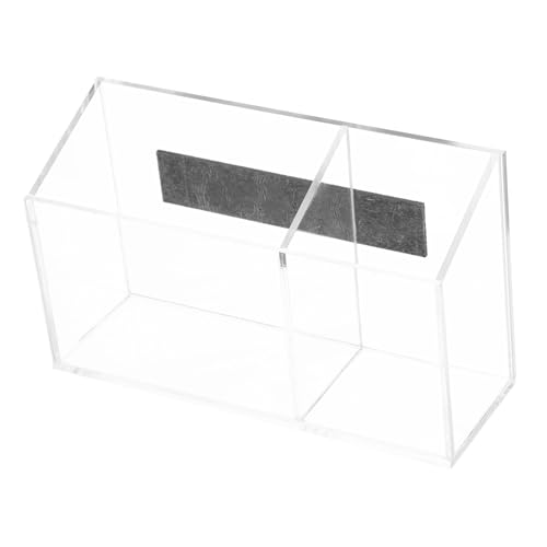 SOLUSTRE Magnetischer transparenter Stiftehalter mit Fächern Multifunktional für Marker und Büroklammern Kompakt Haftet an Whiteboard Magnetwand für Büro Zuhause Schule von SOLUSTRE