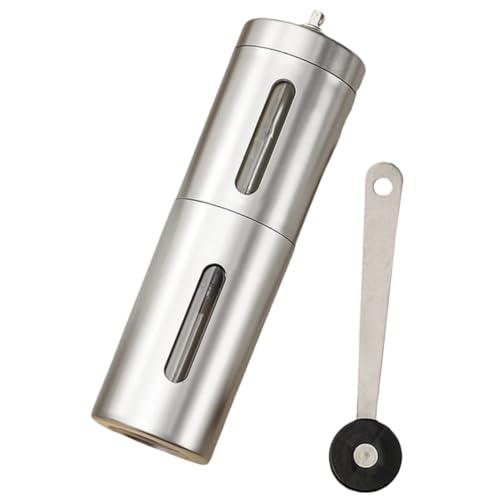 SOLUSTRE Manuelle Kaffeemühle aus Metall mit Verstellbarem Kegelmahlwerk Kompakt und Leicht für Reise Camping und Hausgebrauch Langlebig und Einfach zu Reinigen in Space silber SOLUSTRE Manuelle Kaffeemühle aus Metall mit Verstellbarem Kegelmahlwerk Kompakt und Leicht für Reise Camping und Hausgebrauch Langlebig und Einfach zu Reinigen in Space silber von SOLUSTRE