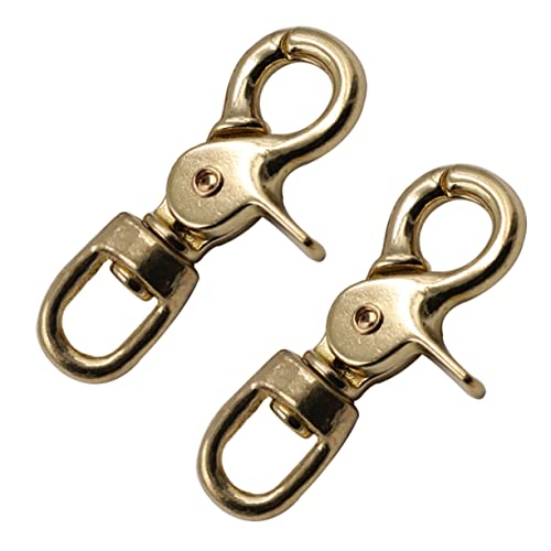 SOLUSTRE Messing Schlüsselanhänger Karabinerhaken Drehgelenk für Lederbänder Taschenriemen Basteln Zubehör Langlebig und Rostfrei SOLUSTRE Messing Schlüsselanhänger Karabinerhaken Drehgelenk für Lederbänder Taschenriemen Basteln Zubehör Langlebig und Rostfrei von SOLUSTRE