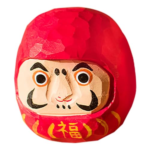 SOLUSTRE Mini Japanische Holzfiguren Glückspuppen Für Auto Büro Und Zuhause Handgefertigte Ochoko Statue Für Tischdekoration Rot Feng Shui Für Und Glück SOLUSTRE Mini Japanische Holzfiguren Glückspuppen Für Auto Büro Und Zuhause Handgefertigte Ochoko Statue Für Tischdekoration Rot Feng Shui Für Und Glück von SOLUSTRE