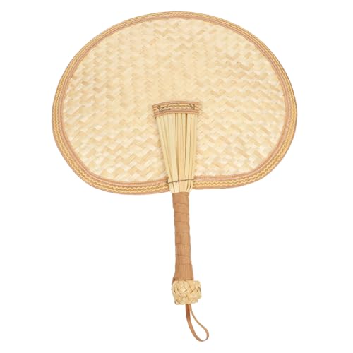 SOLUSTRE Natürlicher Handgewebter Sommerfächer aus Weizenstroh Leichter Tragbarer Handventilator für Kühlung und Insektenschutz Eleganter Vintage fächer für Erwachsene und Dekoration von SOLUSTRE