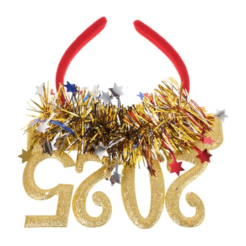 SOLUSTRE Neujahr Haarreif mit Goldenen Pailletten Langlebiger Kopfschmuck für Silvester Party Modisches Accessoire für Erwachsene Auffälliges Festtags Stirnband SOLUSTRE Neujahr Haarreif mit Goldenen Pailletten Langlebiger Kopfschmuck für Silvester Party Modisches Accessoire für Erwachsene Auffälliges Festtags Stirnband von SOLUSTRE