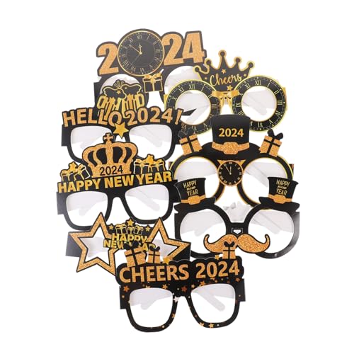 SOLUSTRE Neujahrsbrille Papierleicht Partyfoto Requisite Lustige Brille Einzigartiges Design Für Erwachsene Jugendliche SOLUSTRE Neujahrsbrille Papierleicht Partyfoto Requisite Lustige Brille Einzigartiges Design Für Erwachsene Jugendliche von SOLUSTRE