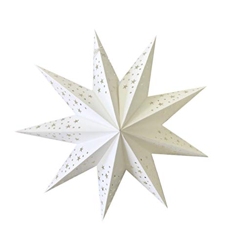 SOLUSTRE Papierstern Lampenschirm Papier Weihnachtsstern Adventsstern 45cm Weiß Aushöhlen Faltsterne OHNE Lichter Weihnachtsanhänger Hochzeit Geburtstag Weihnachten Party Weihnachtsdeko SOLUSTRE Papierstern Lampenschirm Papier Weihnachtsstern Adventsstern 45cm Weiß Aushöhlen Faltsterne OHNE Lichter Weihnachtsanhänger Hochzeit Geburtstag Weihnachten Party Weihnachtsdeko von SOLUSTRE