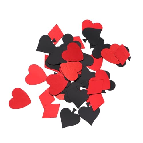 SOLUSTRE Poker Konfetti Streudeko mit Glitzer Pailletten Kreative Tischdeko für Silvester Gaming Zimmer Bar und Party Vielseitige Deko für Geburtstag Hochzeit und Nachtclub von SOLUSTRE