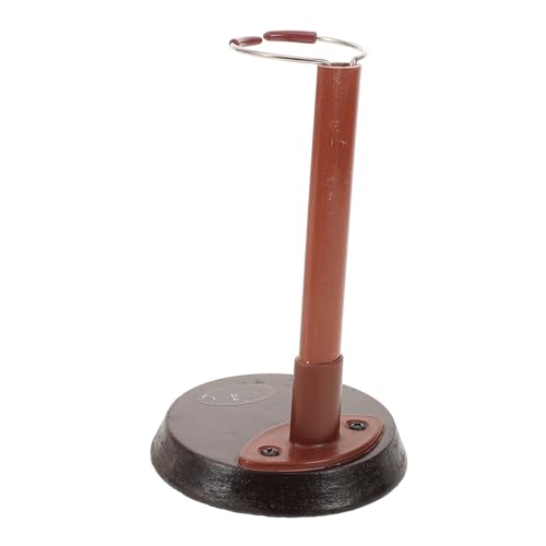 SOLUSTRE Puppenständer aus Braunem Holz Basis Höhenverstellbar Stabiler Halter für Puppen und Plüschtiere Vielseitig für Verschiedene Robustes Display Zubehör von SOLUSTRE