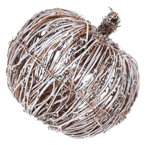 SOLUSTRE Rattan Kürbis Dekoration Weiß Geflochtene Herbst Tischdeko Für Halloween Thanksgiving Party Wohnzimmer Schmuck SOLUSTRE Rattan Kürbis Dekoration Weiß Geflochtene Herbst Tischdeko Für Halloween Thanksgiving Party Wohnzimmer Schmuck von SOLUSTRE