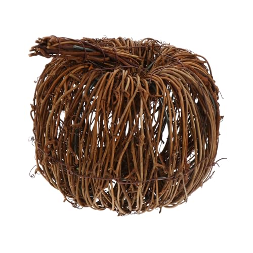 SOLUSTRE Rattan Woven Kürbis Dekoration Festliche Tischornamente für Halloween und Herbstfeiern Handgefertigt Durchmesser für Partys Tischschmuck SOLUSTRE Rattan Woven Kürbis Dekoration Festliche Tischornamente für Halloween und Herbstfeiern Handgefertigt Durchmesser für Partys Tischschmuck von SOLUSTRE