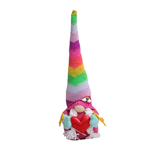 SOLUSTRE Regenbogen Gestrickte GNOME Puppe Faceless Doll Dekoration für Weihnachten Niedliches Ornament für Wohnkultur und Partys Handgefertigte Dekofigur für Warme SOLUSTRE Regenbogen Gestrickte GNOME Puppe Faceless Doll Dekoration für Weihnachten Niedliches Ornament für Wohnkultur und Partys Handgefertigte Dekofigur für Warme von SOLUSTRE