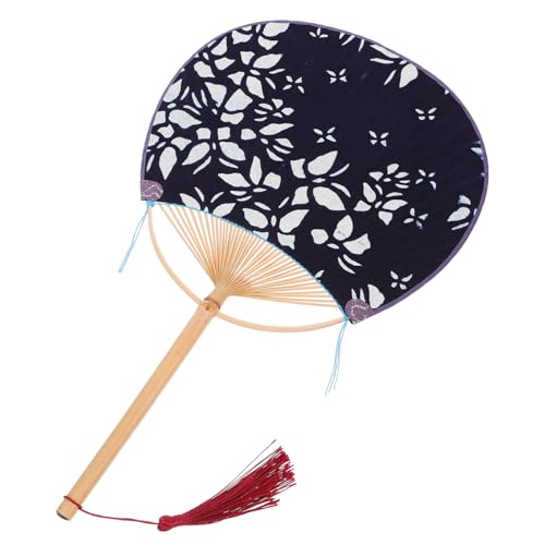 SOLUSTRE Runder Handfächer mit Bambusgriff und Doppelseitiger Traditioneller Malerei Leichter Stofffächer für Damen und Mädchen Tragbarer Japanischer Stil und Dekoration SOLUSTRE Runder Handfächer mit Bambusgriff und Doppelseitiger Traditioneller Malerei Leichter Stofffächer für Damen und Mädchen Tragbarer Japanischer Stil und Dekoration von SOLUSTRE
