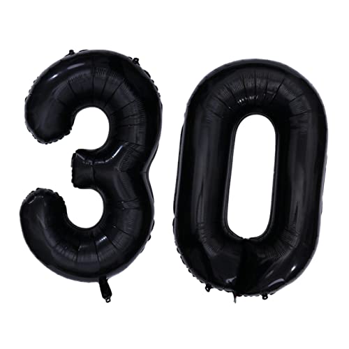 SOLUSTRE Schwarze Folienzahlballons Jumbo Luftballons für Geburtstag Partydekoration Packung Langlebig Selbstversiegelnd SOLUSTRE Schwarze Folienzahlballons Jumbo Luftballons für Geburtstag Partydekoration Packung Langlebig Selbstversiegelnd von SOLUSTRE