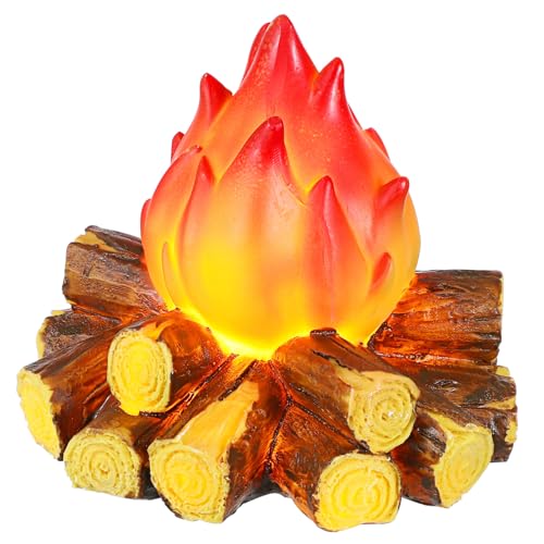 SOLUSTRE Simulierte Flammenlampe Fake-Flammen-Nachtlicht gefälschte Flammenlampe Die led feuerlicht halloween dekoration schreibtischlampe kerzen Falsches Lagerfeuer geführt Lagerfeuerlampe von SOLUSTRE
