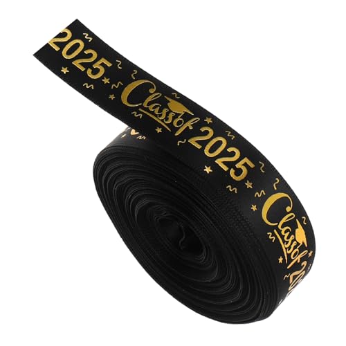 SOLUSTRE Staffelungsband Abschluss Zubehör Diy Handwerk Machen Band Zarte Bänder Geschenkband Selber Machen Wickelband Kuchen-abschlussparty-band Abschlussband Urlaubsband Polyester Black von SOLUSTRE