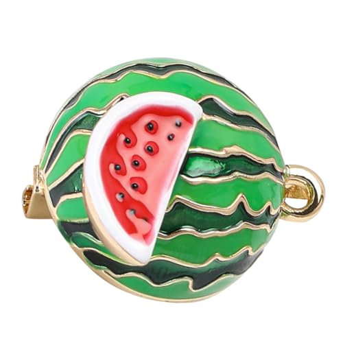 SOLUSTRE Süße Emaille-pins Süße Anstecknadeln Jacke Brosche Frauen Broschennadeln Süße Pins Für Taschen Süße Nadel Wassermelonen-brosche Damen Brosche Hawaiianische Broschen Green Legierung von SOLUSTRE