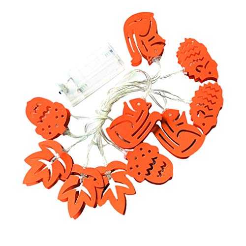 SOLUSTRE Thanksgiving-Lichterketten Eichhörnchen Igel Ahornblatt Tannenzapfen LED-Lichterketten Hausgarten Dekorationen für Halloween Thanksgiving Partyzubehör SOLUSTRE Thanksgiving-Lichterketten Eichhörnchen Igel Ahornblatt Tannenzapfen LED-Lichterketten Hausgarten Dekorationen für Halloween Thanksgiving Partyzubehör von SOLUSTRE