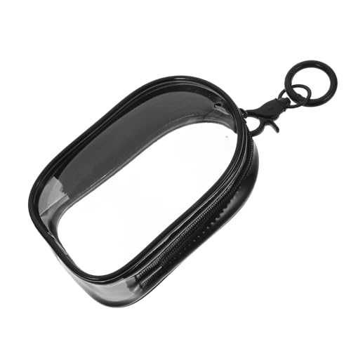SOLUSTRE Transparente PVC Puppen Display Tasche mit Schlüsselanhänger Tragbare Aufbewahrungstasche für Figuren Reißverschluss Organizer für Sammlerstücke Geeignet für Unterwegs von SOLUSTRE