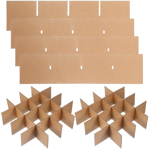 SOLUSTRE Trennwände Aus Karton Für Umzugskartons 6 Stück Glastrennwände Für Verpackungskartons Zum Schutz Von Geschirr Während Des Versands 82 X 82 X 80 Mm SOLUSTRE Trennwände Aus Karton Für Umzugskartons 6 Stück Glastrennwände Für Verpackungskartons Zum Schutz Von Geschirr Während Des Versands 82 X 82 X 80 Mm von SOLUSTRE