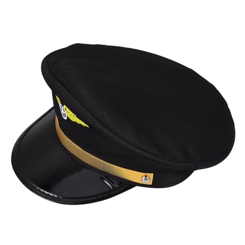 SOLUSTRE Verstellbare Pilotenmütze für Erwachsene Modischer Airline Partyhut Bequemes Kostümzubehör für Fasching Halloween Cosplay und Bühnenauftritte SOLUSTRE Verstellbare Pilotenmütze für Erwachsene Modischer Airline Partyhut Bequemes Kostümzubehör für Fasching Halloween Cosplay und Bühnenauftritte von SOLUSTRE