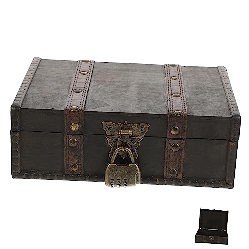 SOLUSTRE Vintage Schmuckschatulle aus Holz mit Codeschloss Robuste Schmuckbox mit Großzügigem Stauraum als Organizer für Kommoden und Nachttische SOLUSTRE Vintage Schmuckschatulle aus Holz mit Codeschloss Robuste Schmuckbox mit Großzügigem Stauraum als Organizer für Kommoden und Nachttische von SOLUSTRE
