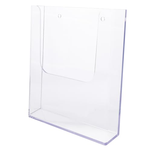 SOLUSTRE Wandmontierter Acryl Dokumentenhalter Transparent Stabiler Prospekthalter für Büro und Zuhause Vielseitiger Zeitschriften und Aktenorganizer Übersichtlicher Wand Organizer für von SOLUSTRE