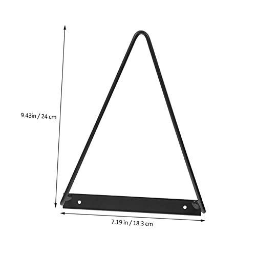 SOLUSTRE Wandregal Dreieckiges Design Stabiler Schallplattenhalter Wandmontage Vinyl Lagerung Magazinhalter Schwarz Platzsparend Robust von SOLUSTRE