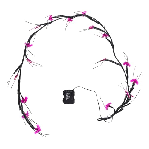 SOLUSTRE Wasserdichte LED Halloween Rankenlichter mit Fledermaus-motiv Batteriebetriebene Außen Innenzweige Vielseitige Halloween Partybeleuchtung für Wand Kamin und Garten von SOLUSTRE