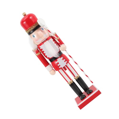 SOLUSTRE Weihnachtliche Holzfigur Soldat mit Stabilem Sockel Farbige Langlebige Weihnachtsbaum Tischdekoration für Wohnzimmer Büro und Kamin von SOLUSTRE