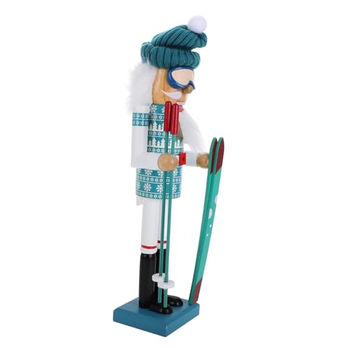 SOLUSTRE Weihnachtliche Santa Holzfigur Skifahrer Dekoration Handgefertigt Für Innen Außen Weihnachtsdeko Puppenfigur Festliche Gartenschmuck SOLUSTRE Weihnachtliche Santa Holzfigur Skifahrer Dekoration Handgefertigt Für Innen Außen Weihnachtsdeko Puppenfigur Festliche Gartenschmuck von SOLUSTRE