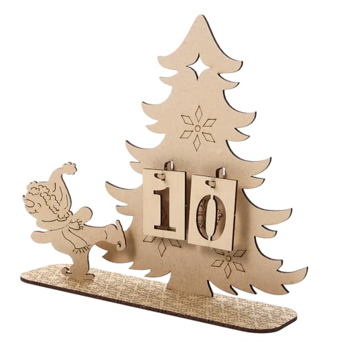 SOLUSTRE Weihnachtlicher Holz Adventskalender mit Veränderbaren Zahlen Stabiler Tischdekoration für Countdown Festliche Xmas Deko für Zuhause Büro Party und Geschenkidee SOLUSTRE Weihnachtlicher Holz Adventskalender mit Veränderbaren Zahlen Stabiler Tischdekoration für Countdown Festliche Xmas Deko für Zuhause Büro Party und Geschenkidee von SOLUSTRE