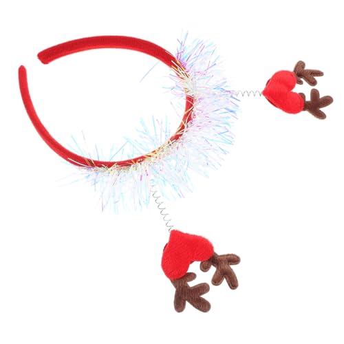 SOLUSTRE Weihnachtlicher Rentier Haarreif mit Herz Design Leichtes Komfortables Party Haaraccessoire für Damen Festliches Rentiergeweih Stirnband als Foto Requisite und Cosplay Zubehör SOLUSTRE Weihnachtlicher Rentier Haarreif mit Herz Design Leichtes Komfortables Party Haaraccessoire für Damen Festliches Rentiergeweih Stirnband als Foto Requisite und Cosplay Zubehör von SOLUSTRE