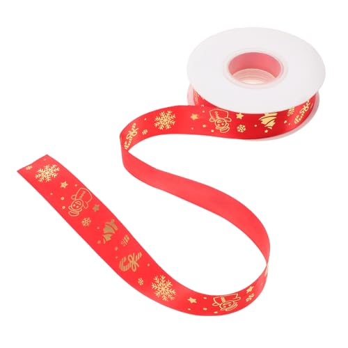 SOLUSTRE Weihnachtsmotiv Geschenkband Hochwertiges Dekoratives Seidenband für Bastelarbeiten Kuchen und Blumenverpackungen Festliche Deko für Zuhause SOLUSTRE Weihnachtsmotiv Geschenkband Hochwertiges Dekoratives Seidenband für Bastelarbeiten Kuchen und Blumenverpackungen Festliche Deko für Zuhause von SOLUSTRE