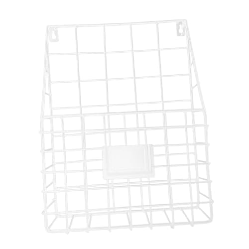 SOLUSTRE Weißes Metall Wand Hängekorb Magazinhalter Dekorativer Aufbewahrungskorb für Zeitschriften Bücher Dokumente Büro und Zuhause SOLUSTRE Weißes Metall Wand Hängekorb Magazinhalter Dekorativer Aufbewahrungskorb für Zeitschriften Bücher Dokumente Büro und Zuhause von SOLUSTRE