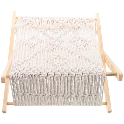 SOLUSTRE Wohnkultur Holz Buch Korb Baumwolle Seil Tasche Rack Halter Kleine Bücherregal Für Beige SOLUSTRE Wohnkultur Holz Buch Korb Baumwolle Seil Tasche Rack Halter Kleine Bücherregal Für Beige von SOLUSTRE