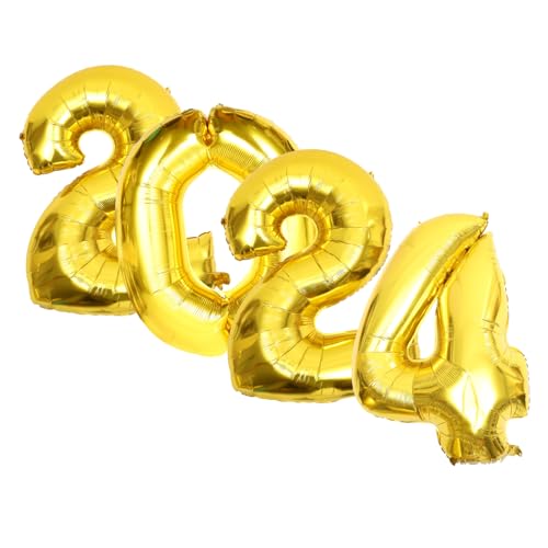 SOLUSTRE Zahlen Folienballons Goldene Partydeko Neujahr Feier Geburtstagsdeko für Innen und Außen mit Einfacher Befüllung und Festlicher Atmosphäre SOLUSTRE Zahlen Folienballons Goldene Partydeko Neujahr Feier Geburtstagsdeko für Innen und Außen mit Einfacher Befüllung und Festlicher Atmosphäre von SOLUSTRE