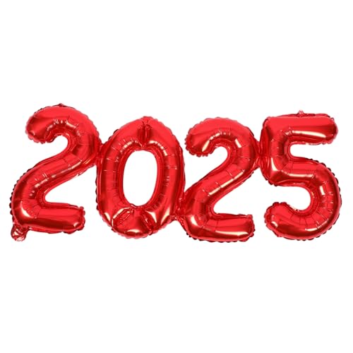 SOLUSTRE Zahlen Folienballons für Silvester Party Dekoration Rote Aluminiumfolie Leicht zu Befestigen Langlebig und Platzierbar an Wand Fenster Tür für Neujahrsfeiern und SOLUSTRE Zahlen Folienballons für Silvester Party Dekoration Rote Aluminiumfolie Leicht zu Befestigen Langlebig und Platzierbar an Wand Fenster Tür für Neujahrsfeiern und von SOLUSTRE