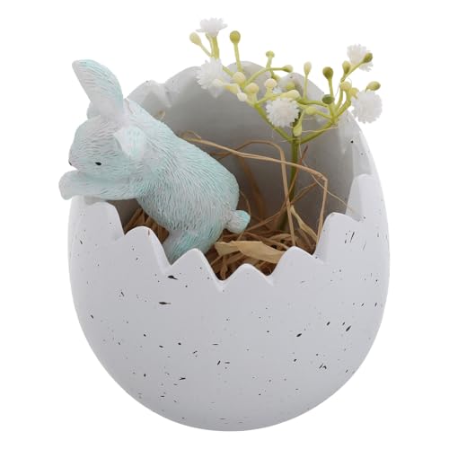 SOLUSTRE Zerbrochener Muschelblumentopf Osterhasen Dekoration Feengarten Osterei Dekoration Osterparty Dekoration Osterhasen Figur Mini Osterhasen Figuren Weißes Kunstharz SOLUSTRE Zerbrochener Muschelblumentopf Osterhasen Dekoration Feengarten Osterei Dekoration Osterparty Dekoration Osterhasen Figur Mini Osterhasen Figuren Weißes Kunstharz von SOLUSTRE