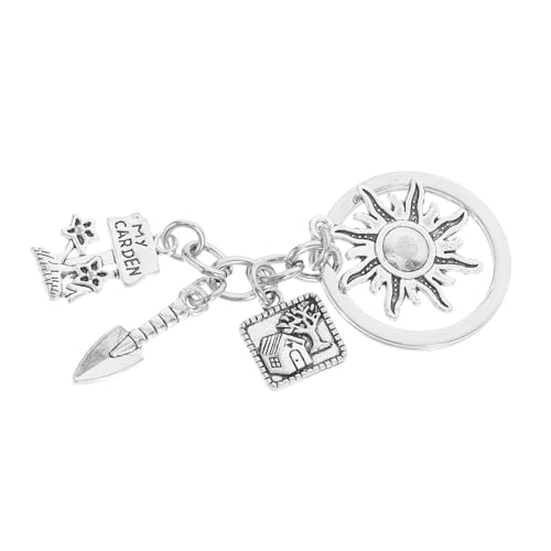 SOLUSTRE Zinklegierung Schlüsselanhänger Schlüsselanhänger Tasche Schlüsselanhänger Anhänger Schmuck Silber Niedliche Schlüsseldekoration von SOLUSTRE