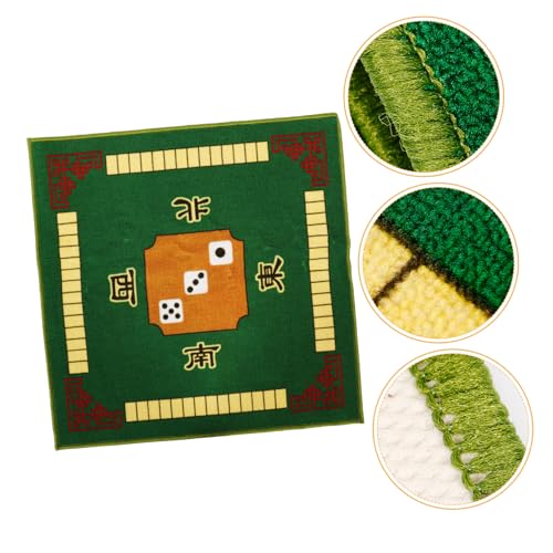 SOLUSTRE rutschfeste Mahjong Tischmatte Bedruckte Quadratische Spielmatte mit Rutsch Boden Schalldämpfend für Mahjong und Brettspiele Grün Tragbar und Strapazierfähig SOLUSTRE rutschfeste Mahjong Tischmatte Bedruckte Quadratische Spielmatte mit Rutsch Boden Schalldämpfend für Mahjong und Brettspiele Grün Tragbar und Strapazierfähig von SOLUSTRE