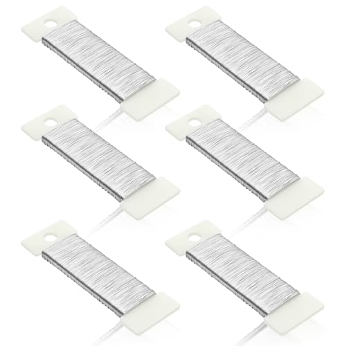 0,35mm x 300m Basteldraht Dünn, 6 Rollen Draht zum Basteln Basteldrähte Blumendraht Floristendraht Schmuckdraht Wickeldraht für Basteln Handwerk Pflanzen Blumen Deko (50m/Rolle) von SOMLAW