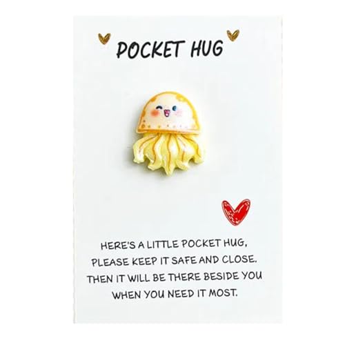 Pocket Hug Pocket Hug Cards with Animals Good Luck Get Well Soon, Gifts for Women Pocket Hugs for Friends Positive GIFS for Her Women Kids Age 3+ (Gold) von SOMUSICTY