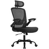 SONGMICS Bürostuhl Mesh, OBN047B01 Kunststoff schwarz, Gestell schwarz von SONGMICS