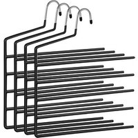 SONGMICS Hosenbügel platzsparend schwarz, 4 St. von SONGMICS