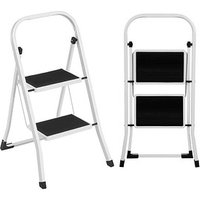 SONGMICS Klapptritt weiß 2 Stufen, H: 82,0 cm von SONGMICS