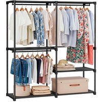 SONGMICS Kleiderschrank, RYG025B02 schwarz 138,0 x 43,0 x 182,0 cm, 1 St. von SONGMICS