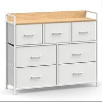 SONGMICS Kommode, LTS523W57 creme-weiß 98,0 x 28,5 x 85,0 cm, 1 St. von SONGMICS