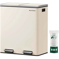 SONGMICS Mülltrenner 2 x 30,0 l cremeweiß SONGMICS Mülltrenner 2 x 30,0 l cremeweiß von SONGMICS