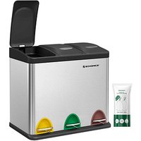 SONGMICS Mülltrenner 3 x 8,0 l edelstahl SONGMICS Mülltrenner 3 x 8,0 l edelstahl von SONGMICS