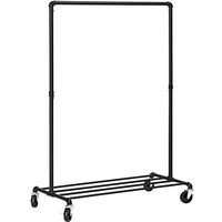 SONGMICS Rollgarderobe schwarz Metall 100,0 x 163,0 cm von SONGMICS